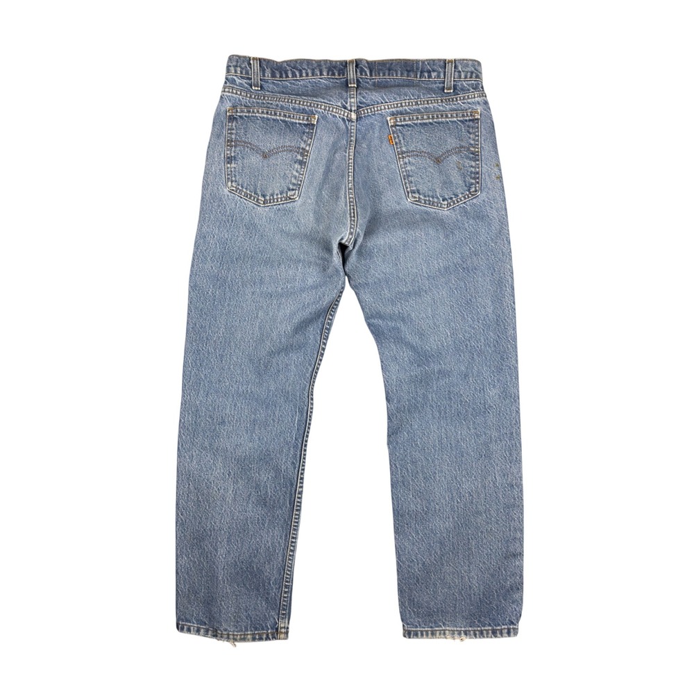 Vtg Levi's 505 Orange Tab Jeans Men 36x27.5 Straight‎ Leg Light Wash Denim USA - Picture 2 of 15
